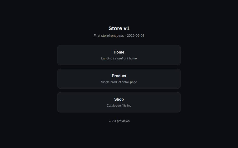 Store v1 preview
