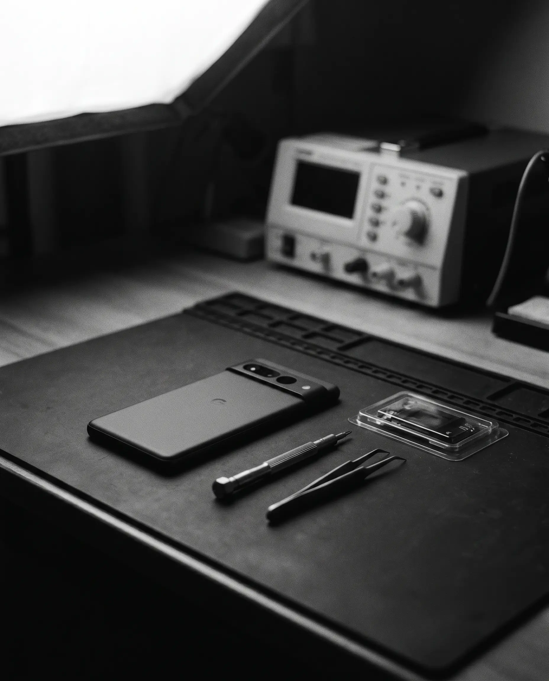 Device under preparation at the bench